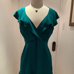 Turquois/Teal Flirty Silk Dress - SOLD!